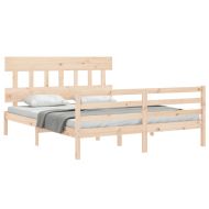 Рамка за легло с табла, 160х200 см, масивно дърво