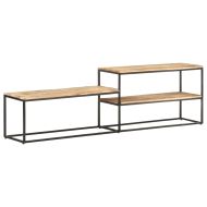 ТВ шкаф, 180x30x50 см, грубо мангово дърво