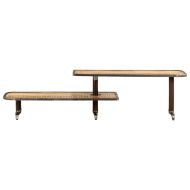 ТВ шкаф, 160x30x40 см, мангово дърво масив