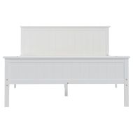 Рамка за легло, бяла, бор масив, 160х200 см