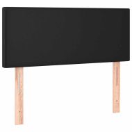 Боксспринг легло с матрак и LED, черно, 120x190 см, еко кожа