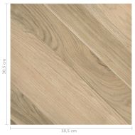 Самозалепващи подови дъски 20 бр PVC 1,86 м² кафяви ивици