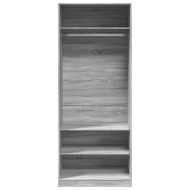 Гардероб, сив сонома, 80x50x200 см, инженерно дърво