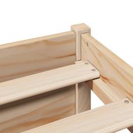 Легло с етажерка за книги, без матрак, 140x190 см, бор масив