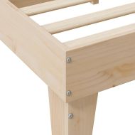 Легло с етажерка за книги, без матрак, 135x190 см, бор масив