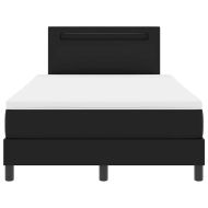 Рамка за легло с матрак с матрак Черно 120 x 190 cm Изкуствена