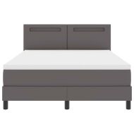 Рамка за легло с матрак с матрак Сив 160 x 200 cm Изкуствена