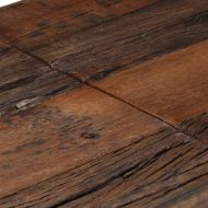 Конзолна маса, сребриста, инокс и дърво от траверси масив