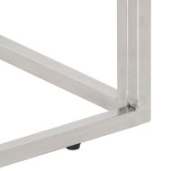 Конзолна маса сребриста неръждаема стомана и регенерирано дърво