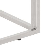 Конзолна маса сребриста неръждаема стомана и регенерирано дърво