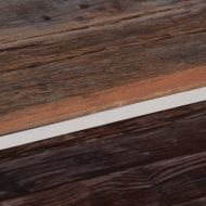 Кафе маса, сребриста, неръждаема стомана и дърво траверси масив