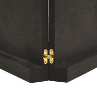 Стенен рафт тъмнокафяв 180x50x(2-6) см обработен масивен дъб