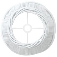 Абажур за лампа бял Ø15x12 см ракита