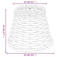 Абажур за лампа бял Ø15x12 см ракита