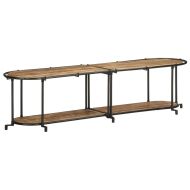 ТВ шкаф, 160x42x40 см, грубо мангово дърво масив