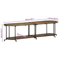 ТВ шкаф 160x42x40 cm Масивна дървесина Възстановена