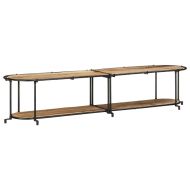 ТВ шкаф, 200x42x40 см, грубо мангово дърво масив