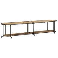 ТВ шкаф, 200x42x40 см, грубо мангово дърво масив