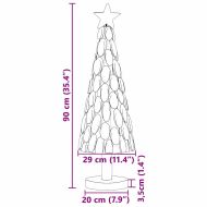 Коледно дърво с поставка Кафяво 90 cm Тиково дърво масив