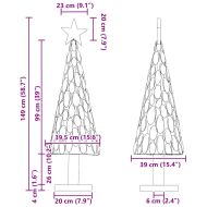 Коледно дърво с поставка Кафяво 150 cm Тиково дърво масив