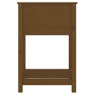 Плантер с рафт, меденокафяв, 54x54x81 см, борово дърво масив