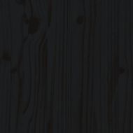 Градинска леха с дизайн на ограда черна 150x30x30 см бор масив