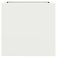 Кашпи, 2 бр, бели, 49x47x46 см, стомана