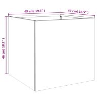 Кашпи, 2 бр, бели, 49x47x46 см, стомана