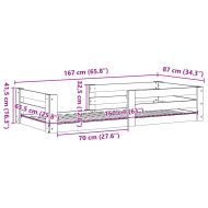 Рамка за легло без матрак 80x160 cm mасивна дървесина Бор