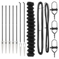 Оградна верига с колони Сив 1.6 x 10 m Стомана