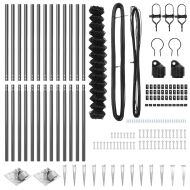 Оградна верига с колони Сив 1.5 x 25 m Стомана