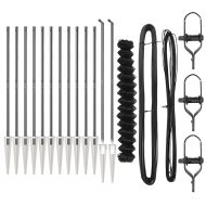 Оградна верига с колони Сив 1.6 x 25 m Стомана