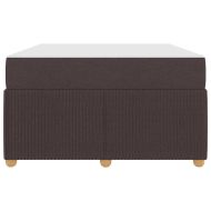 Рамка за легло с матрак Тъмен кафяв 120 x 190 cm текстил