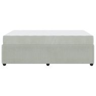 Рамка за легло с матрак Светлосиво 120 x 190 cm текстил