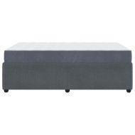 Рамка за легло с матрак Тъмен сив 120 x 190 cm текстил