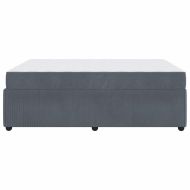 Рамка за легло с матрак Тъмен сив 160 x 200 cm текстил