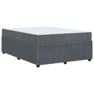 Рамка за легло с матрак Тъмен сив 160 x 200 cm текстил