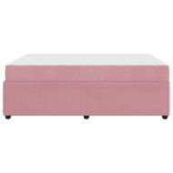 Рамка за легло с матрак Розово 160 x 200 cm текстил