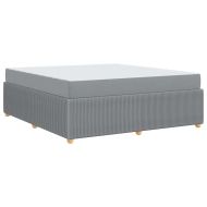 Рамка за легло с матрак Светлосиво 180 x 200 cm текстил