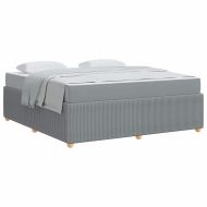 Рамка за легло с матрак Светлосиво 180 x 200 cm текстил