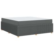 Рамка за легло с матрак Тъмен сив 180 x 200 cm текстил