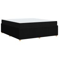 Рамка за легло с матрак Черно 180 x 200 cm текстил