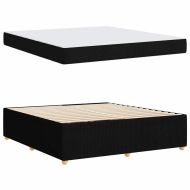 Рамка за легло с матрак Черно 180 x 200 cm текстил