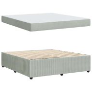 Рамка за легло с матрак Светлосиво 180 x 200 cm текстил