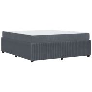 Рамка за легло с матрак Тъмен сив 180 x 200 cm текстил