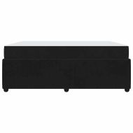 Рамка за легло с матрак Черно 180 x 200 cm текстил