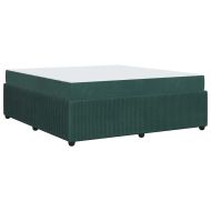 Рамка за легло с матрак Тъмен зелен 180 x 200 cm текстил