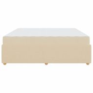 Рамка за легло с матрак Крем 200 x 200 cm текстил