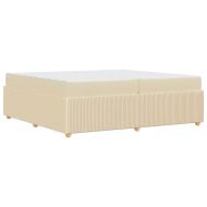 Рамка за легло с матрак Крем 200 x 200 cm текстил