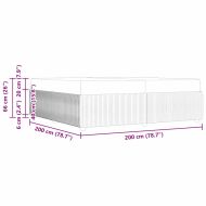 Рамка за легло с матрак Крем 200 x 200 cm текстил